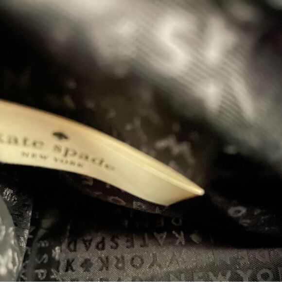 Kate Spade Black Leather Kalen Chester Street Satchel purse bag w strap EUC - Picture 9 of 9